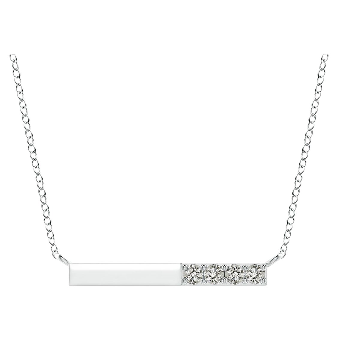 Collana Angara con diamanti rotondi incastonati in platino per donne in vendita