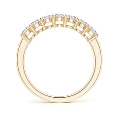 Angara Natural Prong-Set Round Diamond Seven Stone Wedding Ring 14K Solid Gold