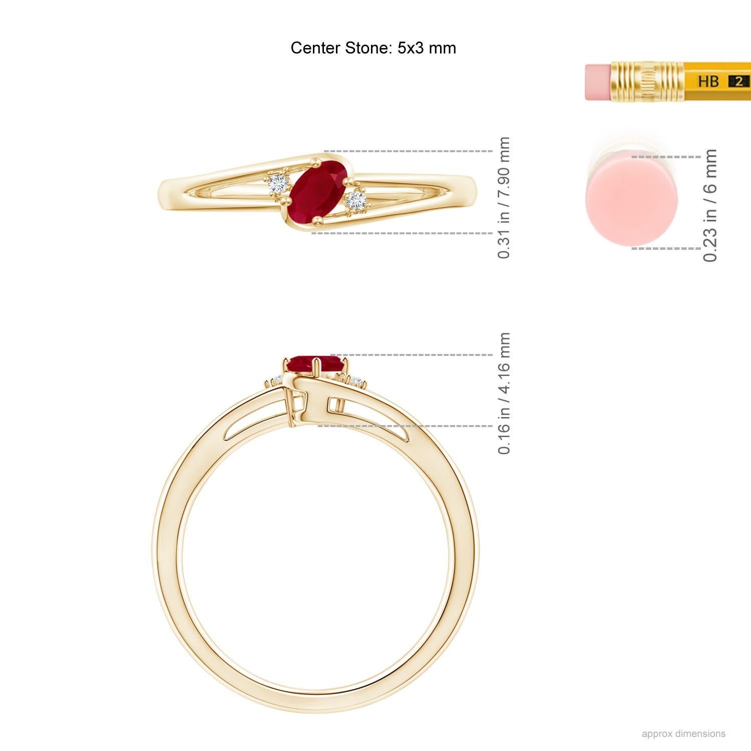 Anillo Angara de oro macizo de 14 quilates con diamantes y rubíes naturales engastados en garras en venta 1