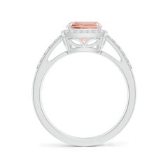 Angara Natural Rectangular Cushion 1.8 ct Morganite Engagement Ring in 14K Gold