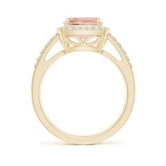 Angara 14K Gold Morganite Diamond Engagement Ring, 2.70 Carats, USA