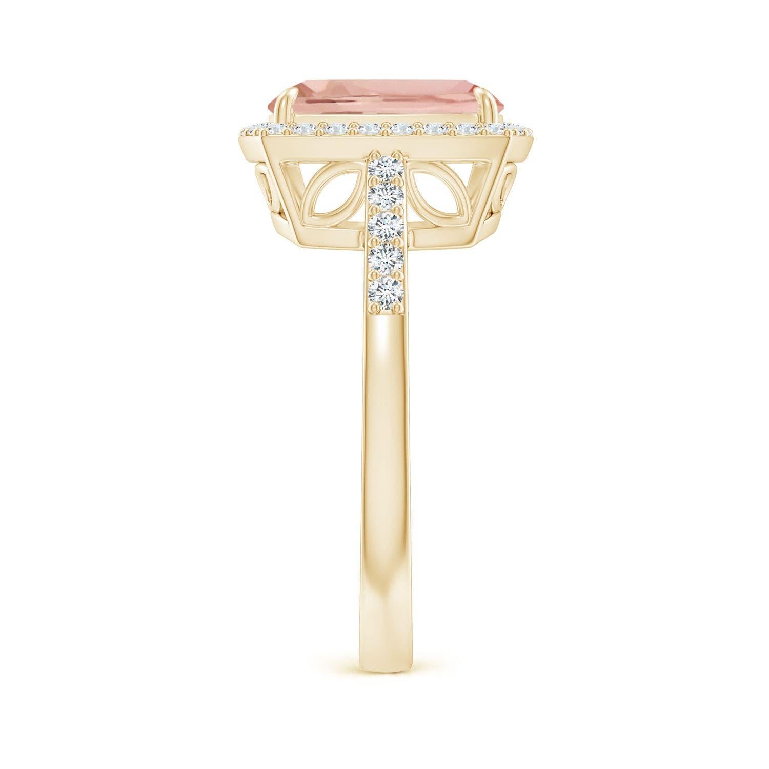 Angara 14k Gold Morganite Diamond Engagement Ring… - image 6
