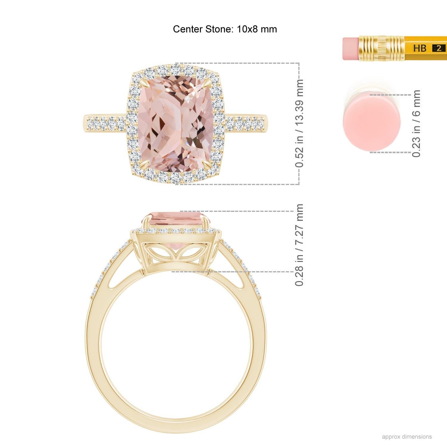 Angara 14k Gold Morganite Diamond Engagement Ring… - image 7