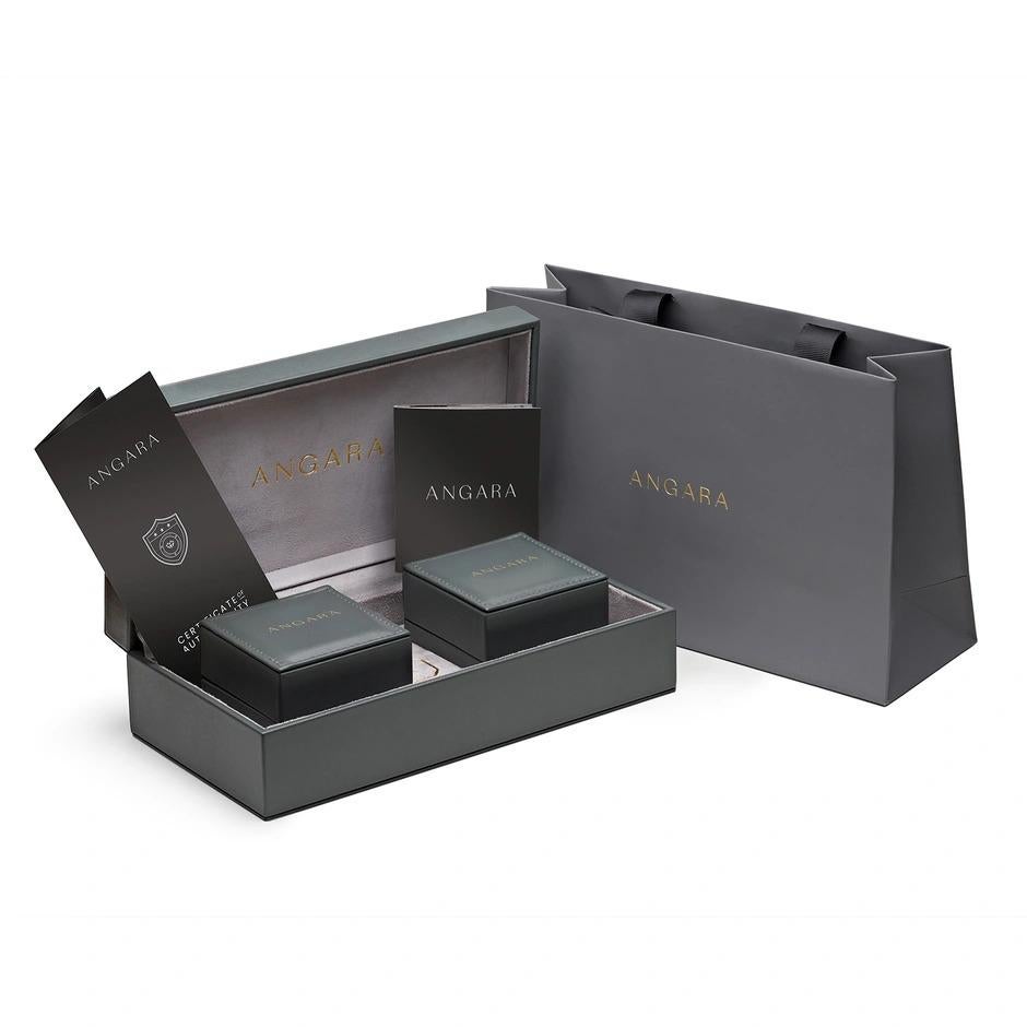 ANGARA Colgante solitario de rubí natural redondo de 1,00 ct con diamante en oro amarillo en Nuevo estado para la venta en Los Angeles, CA