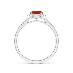 Angara Natural Round 1.03 ct Halo Ring with Diamond Accents in 14K Solid Gold