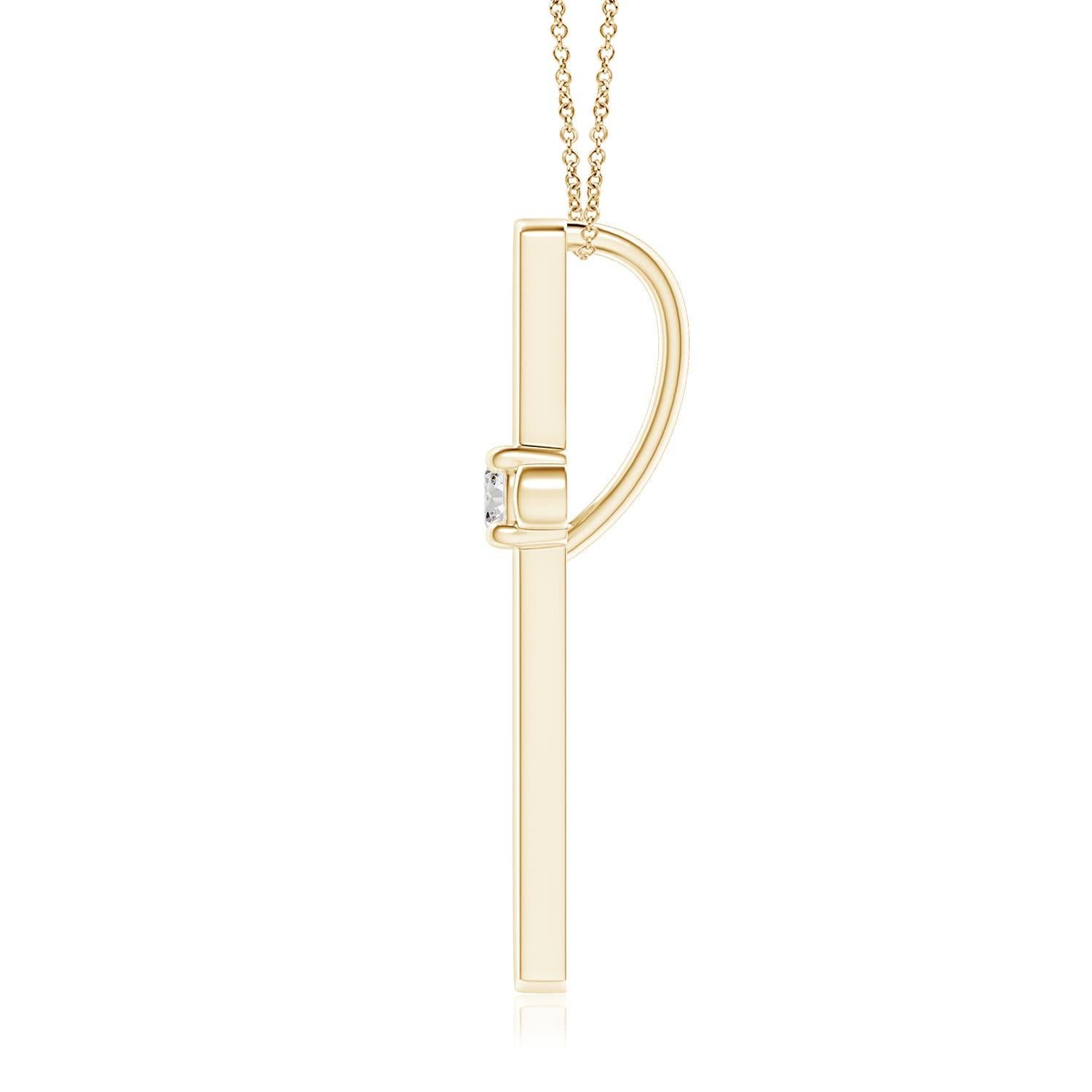 Al centro della croce è incastonato un diamante rotondo che emana una brillantezza mozzafiato. Questo brillante ciondolo in oro giallo 14k è un'espressione senza tempo della tua fede e del tuo impegno.
Il diamante è la pietra natale di aprile e il