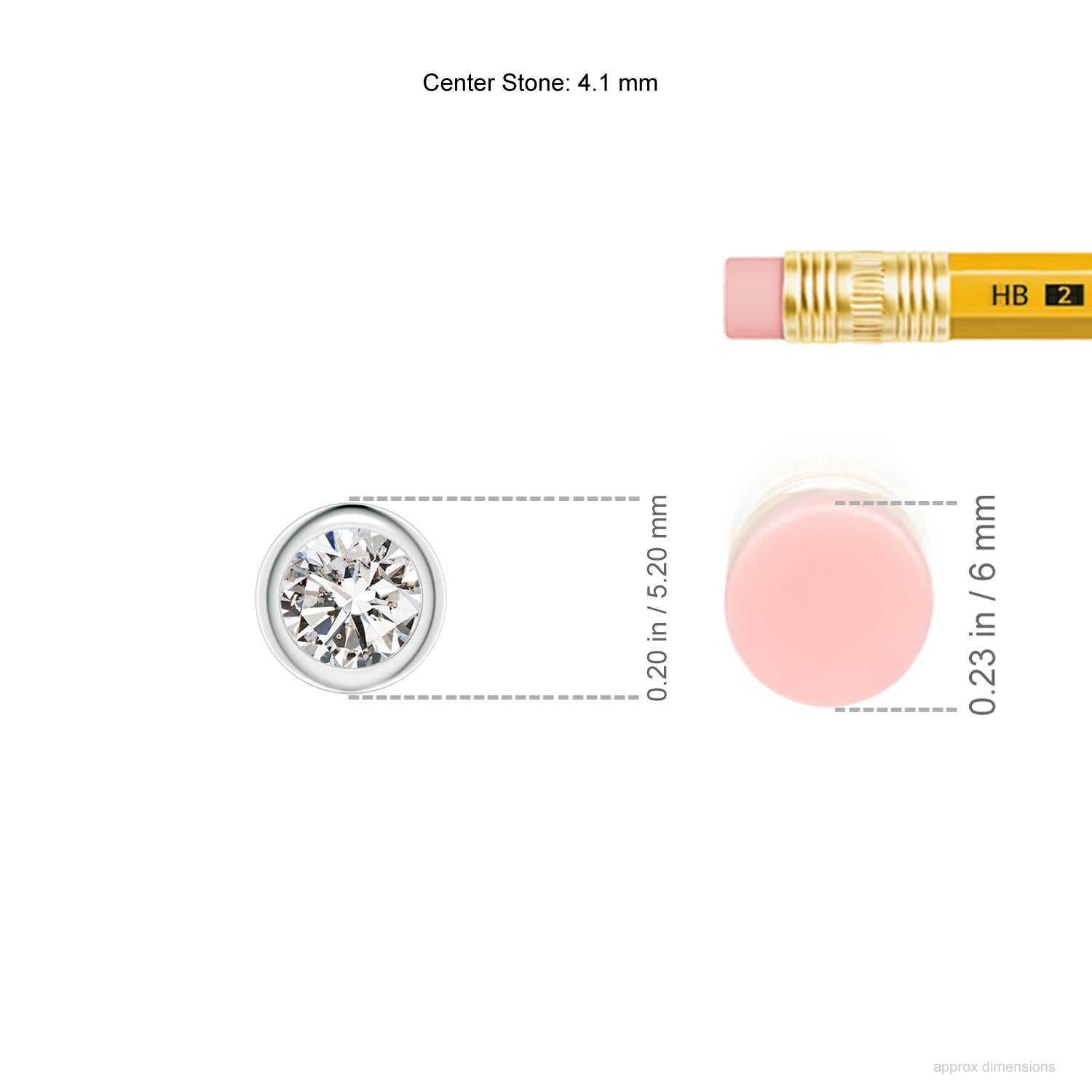 This classic solitaire diamond pendant's beautiful design makes the center stone appear like it's floating on the chain. The sparkling diamond is secured in a bezel setting. Crafted in 14k white gold, this round diamond pendant makes an elegant