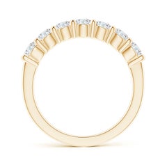 Alianza de Diamantes Angara Natural de Siete Piedras de 1,02 ct en Oro Macizo de 14K