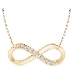 ANGARA Collana Infinity con diamanti naturali da 0,05 carati in oro giallo 14 carati