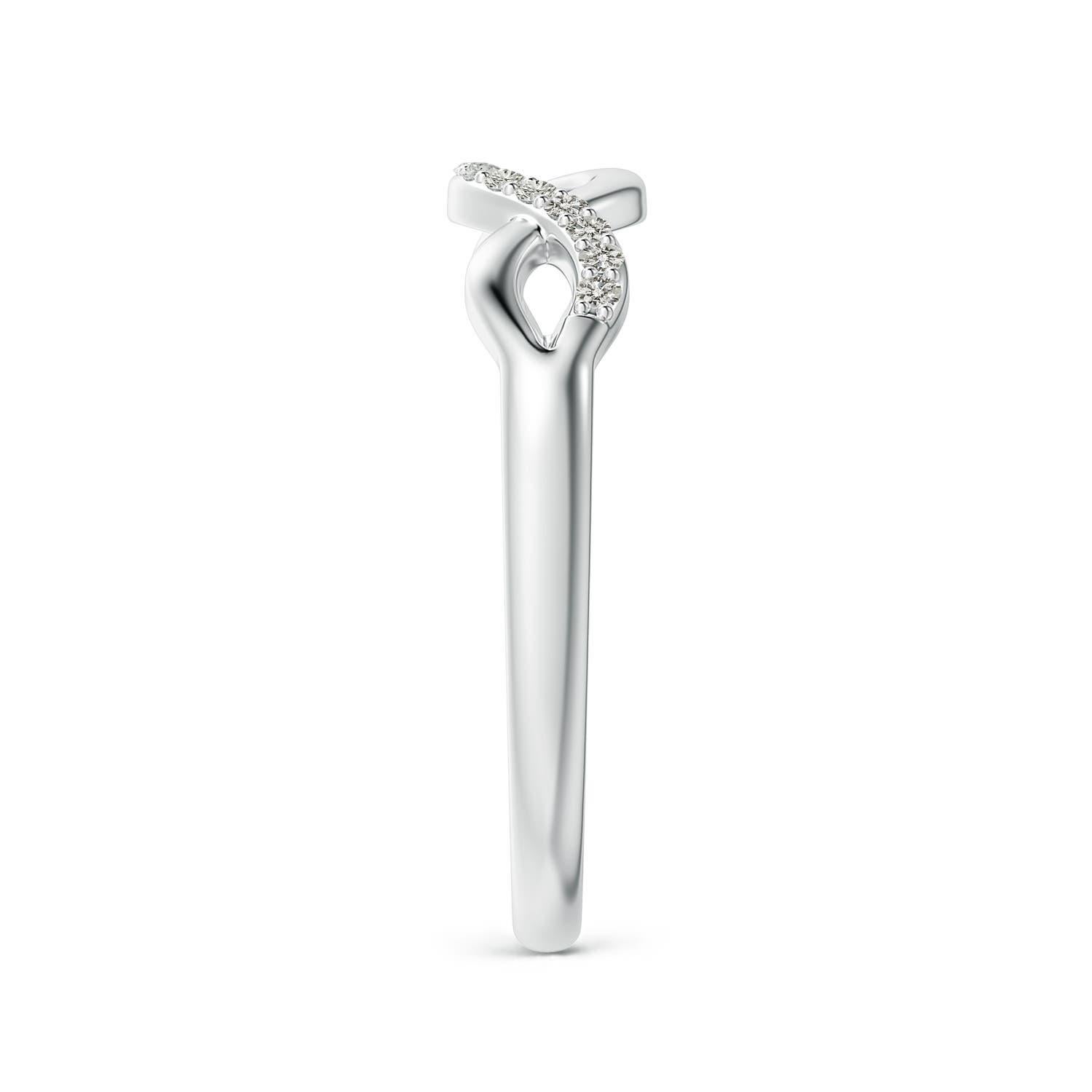 Anillo Infinito Angara de Diamantes Naturales de una Cara entrecruzados en Oro Macizo de 14 K en Nuevo estado para la venta en Los Angeles, CA