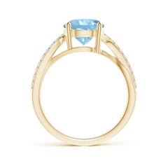 Angara Natural Solitaire 1.6 ct Aquamarine Engagement Ring in 14K Solid Gold