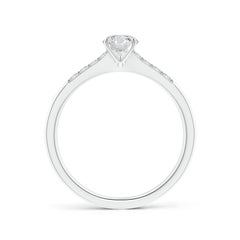 Angara Natural Solitaire Diamond Tapered Shank Engagement Ring in 14K Solid Gold