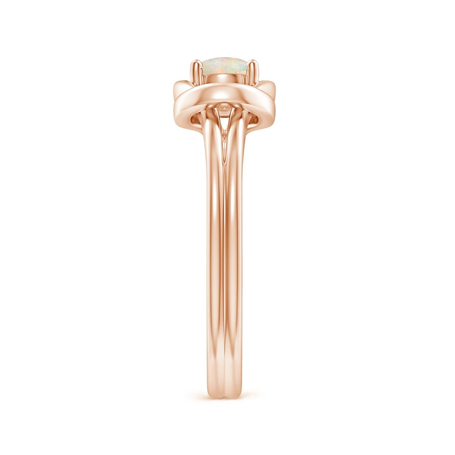 Angara natürlichen Solitär Opal Infinity Knot Ring in 14K Solid Gold für Frauen im Zustand „Neu“ im Angebot in Los Angeles, CA