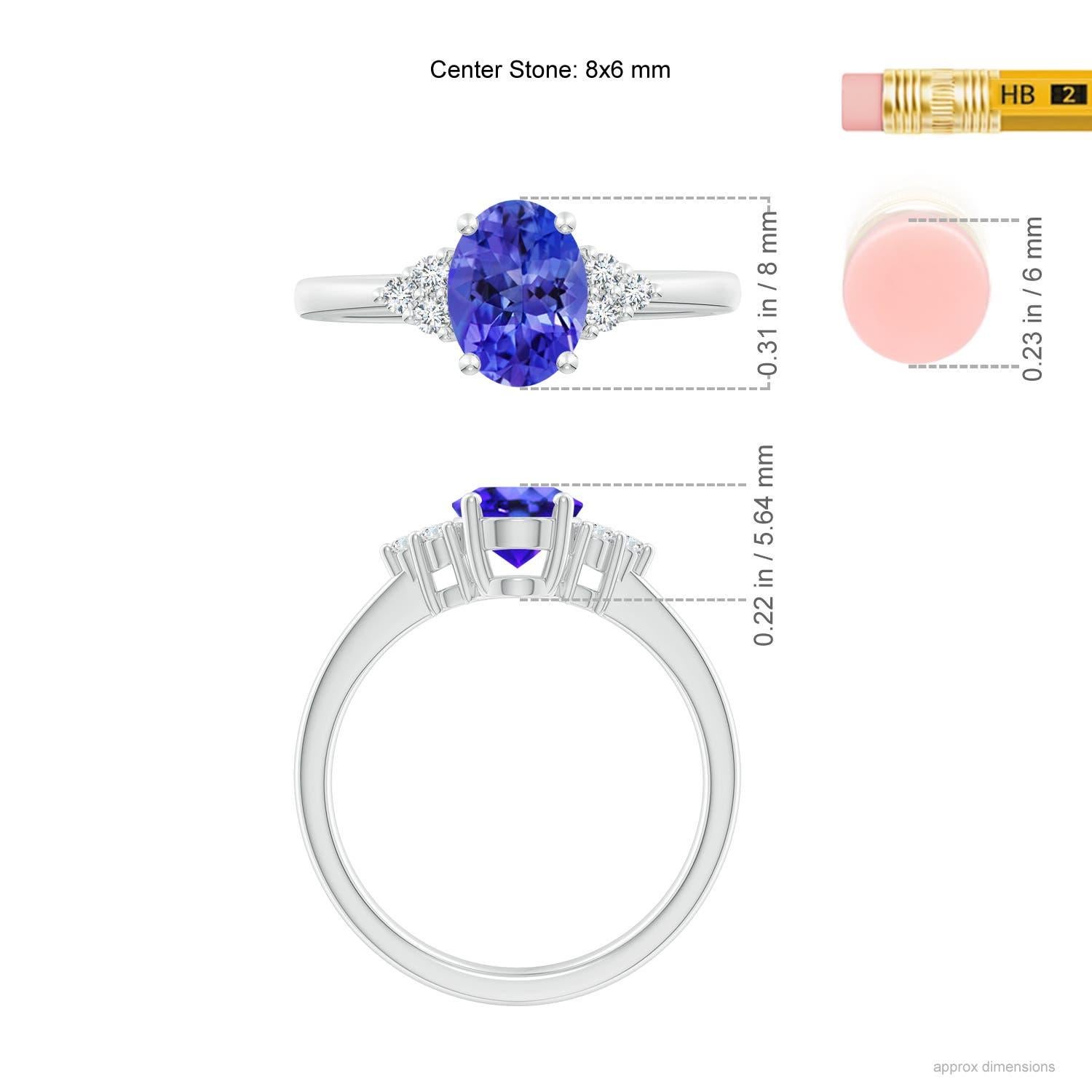 Angara natürlichen Solitär Oval 1,25 ct Tanzanite Versprechen Ring in 14K massivem Gold im Zustand „Neu“ im Angebot in Los Angeles, CA