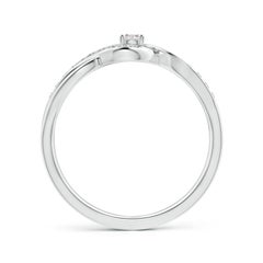 Angara Natural Solitaire Round Diamond Infinity Promise Ring in 14K Solid Gold