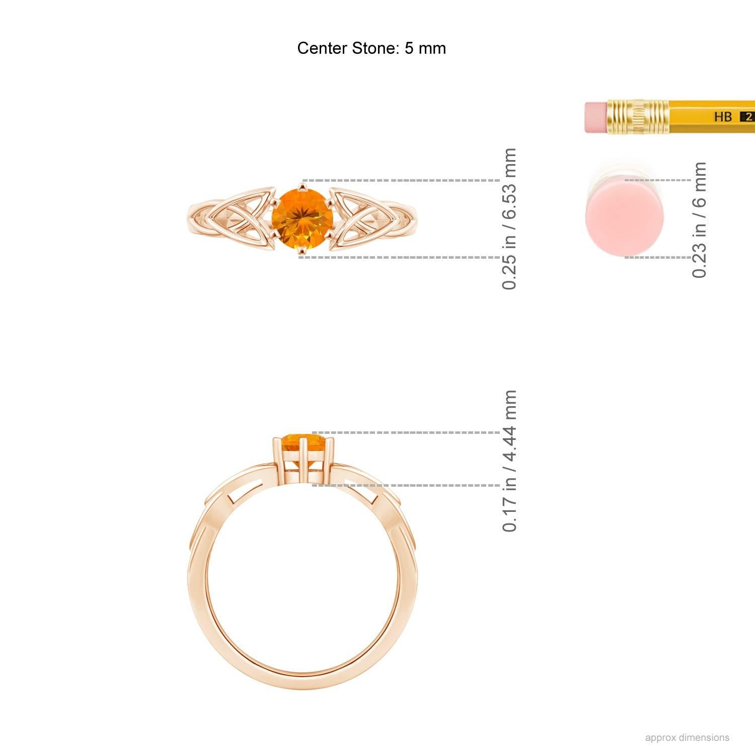 Angara natürlichen Solitär runden Feuer Opal keltischen Knoten Ring in 14K massivem Gold im Zustand „Neu“ im Angebot in Los Angeles, CA