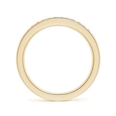 Angara Natural Spectra Square Multi-Sapphire Non-Eternity Ring in 14K Solid Gold
