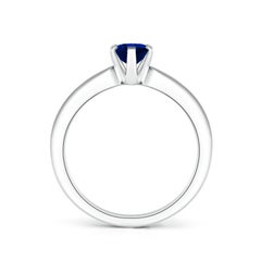 Angara Natural Tapered Shank Oval Solitaire Sapphire Ring in 14K Solid Gold (Bague saphir solitaire ovale en or massif 14K)