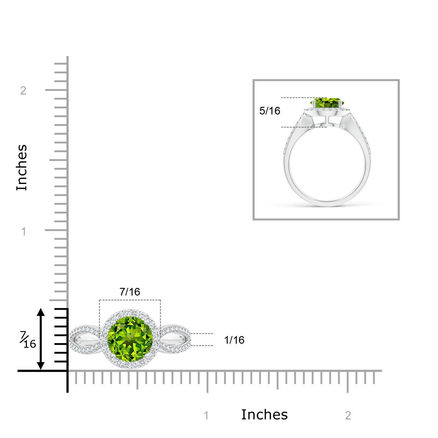 Donna Anello Angara con peridoto naturale da 2 carati in stile vintage e diamante a raggiera in oro 14 carati in vendita