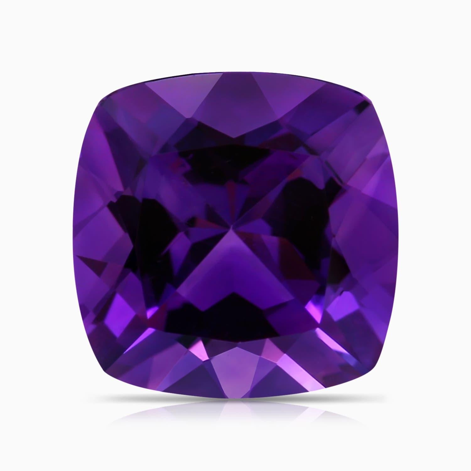 For Sale:  ANGARA Princess Diana Inspired GIA Certified Cushion Amethyst Ring in Platinum 6