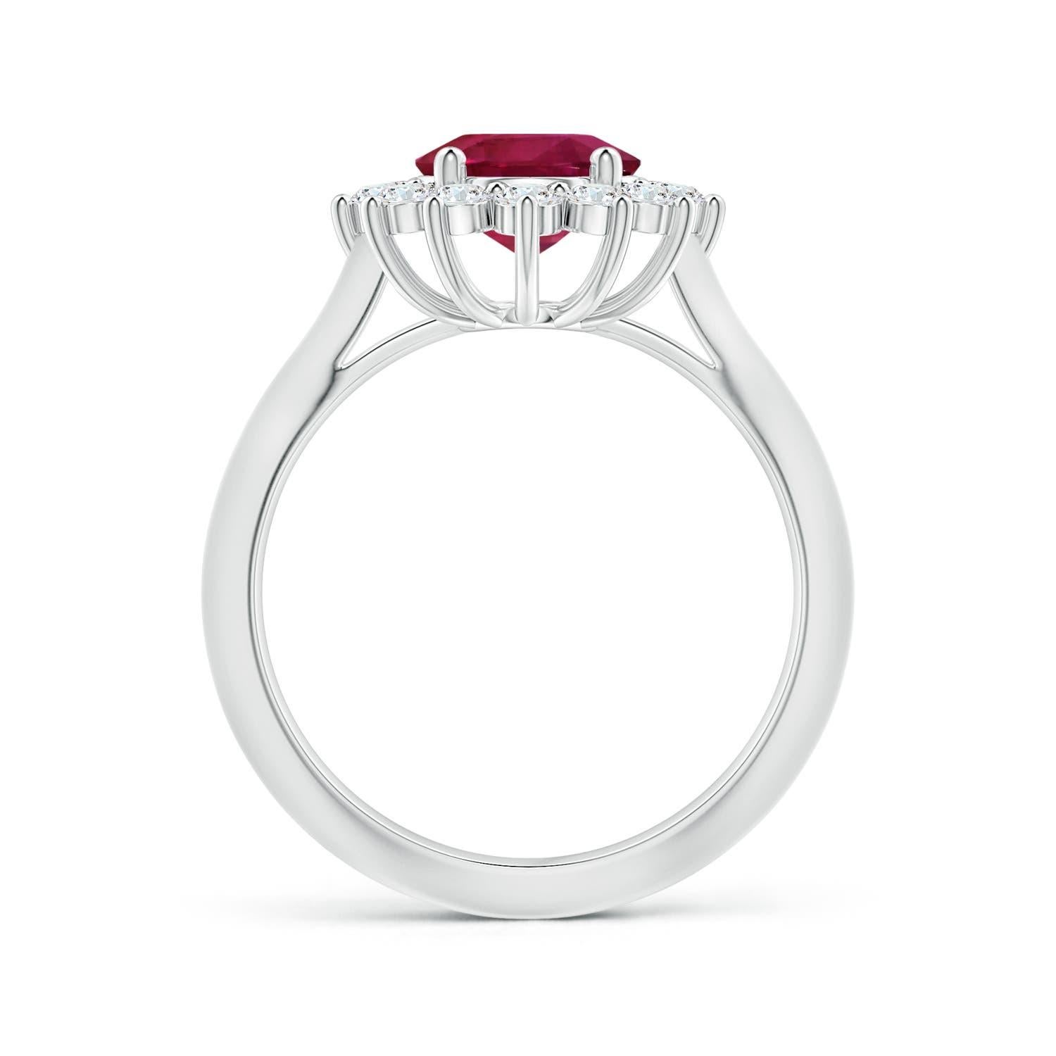 ANGARA Princess Diana Inspired GIA Certified Pink Sapphire Ring in Platinum 2