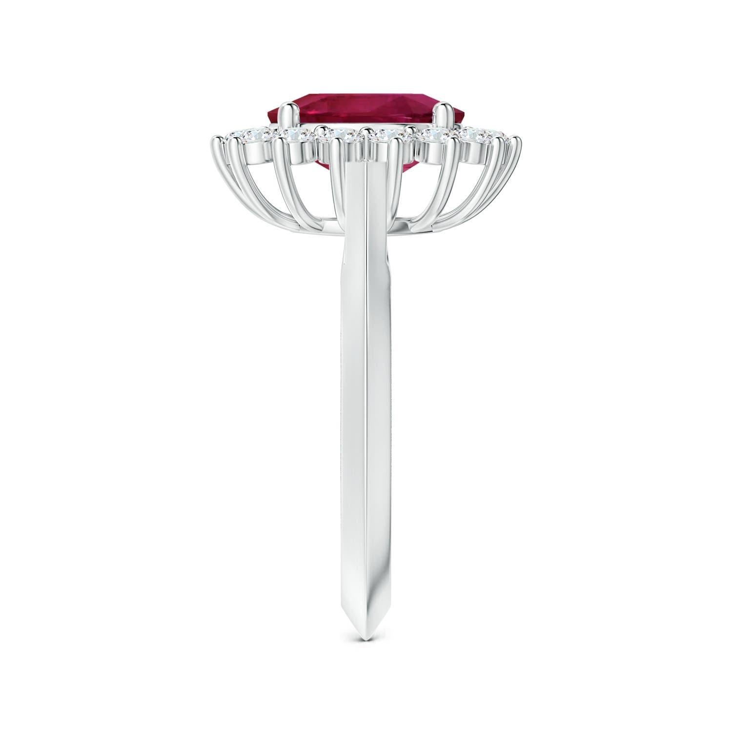 ANGARA Princess Diana Inspired GIA Certified Pink Sapphire Ring in Platinum 4