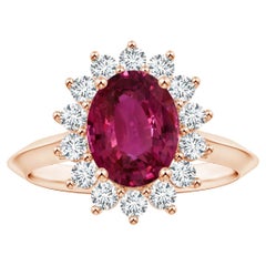 ANGARA Princess Diana Inspired GIA Certified Pink Sapphire Ring in Rose Gold