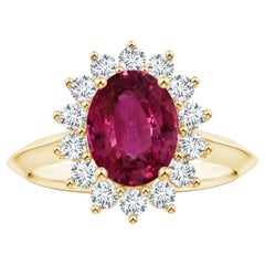 ANGARA Princess Diana Inspired GIA Certified Pink Sapphire Ring in Yellow Gold