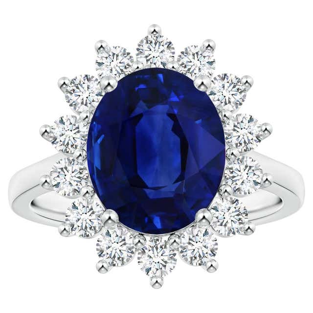 Fine Pink Sapphire Diamond “Princess Diana” Platinum Ring For Sale at ...