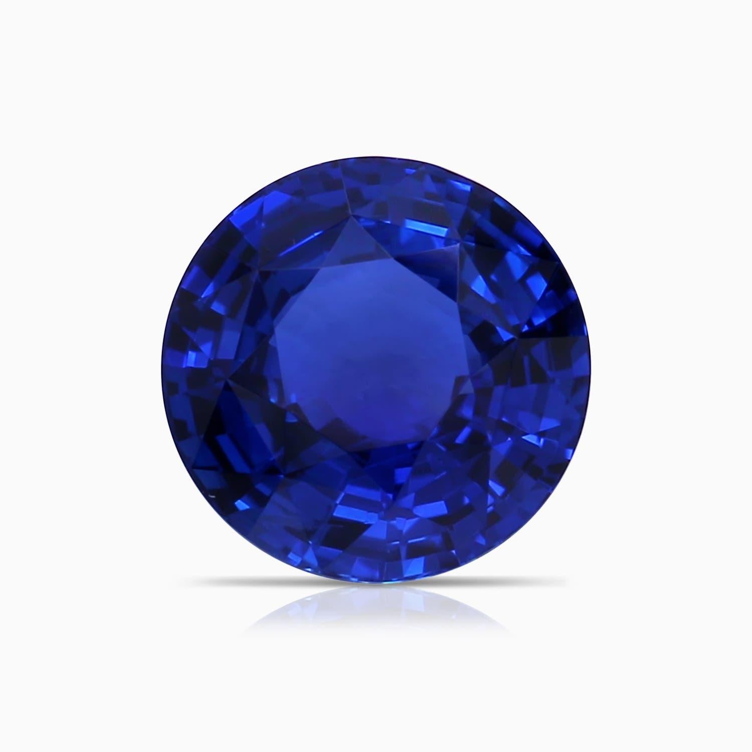 For Sale:  ANGARA Prong-Set GIA Certified Round Blue Sapphire Solitaire Ring in Platinum 6