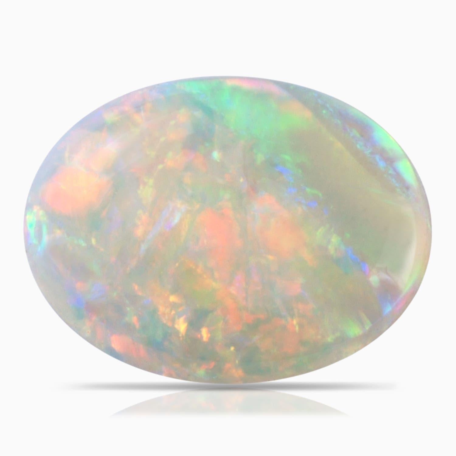 Angara Prong-Set Gia Certified Solitaire Opal Split Shank Ring in Yellow Gold 6