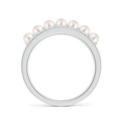 Angara Seed Freshwater Cultured Pearl and Diamond Ring in 14K Solid Gold