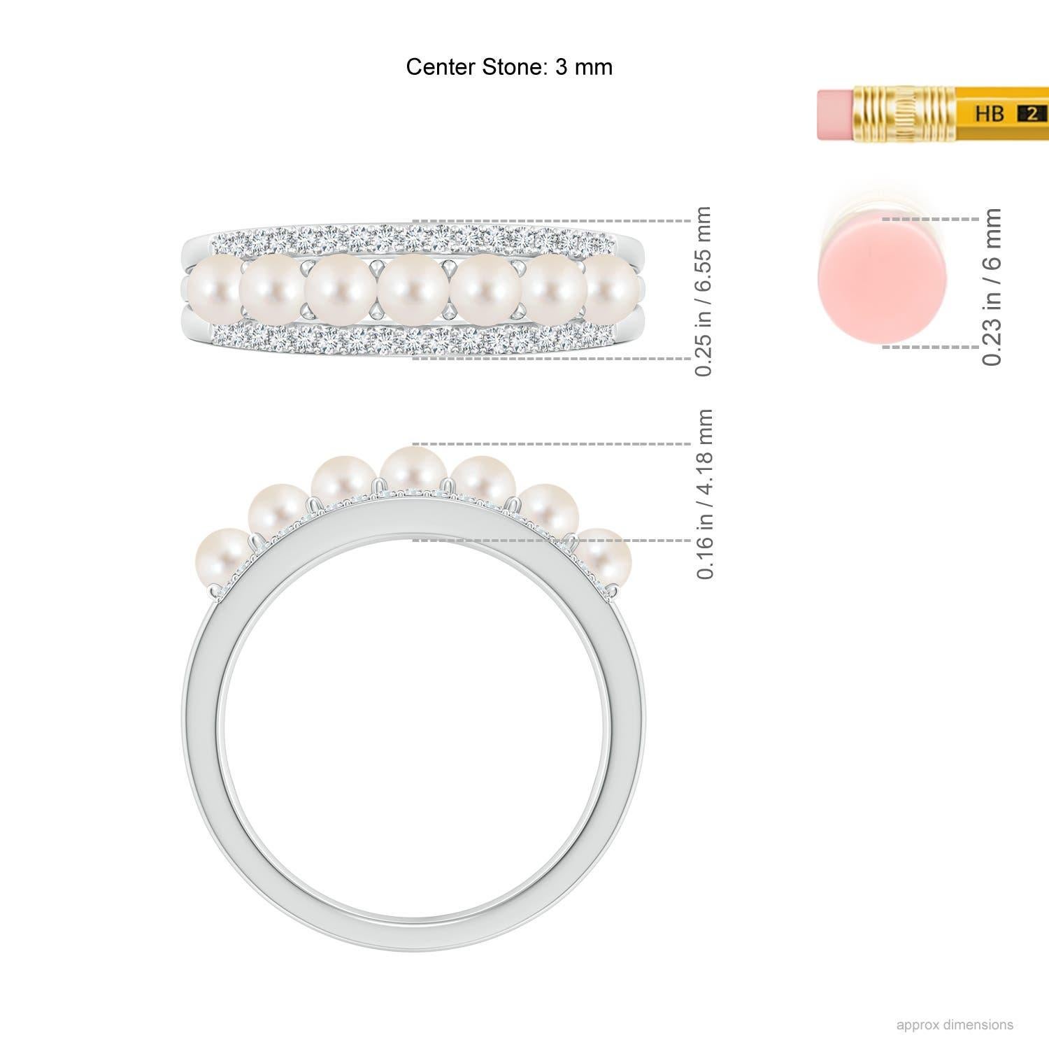 Bague Angara en or massif 14K avec perles de culture d'eau douce et diamants Pour femmes en vente