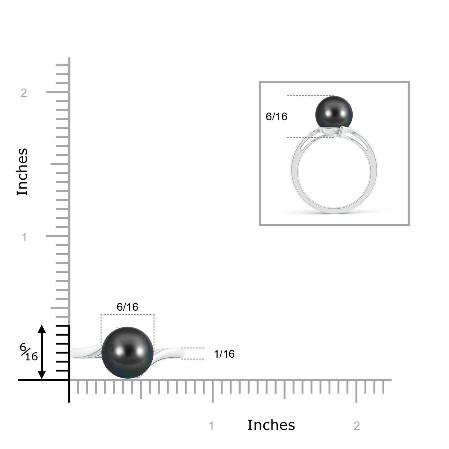 Angara Solitär Tahiti-Zuchtperle Bypass Ring in 14K massivem Gold für Frauen im Zustand „Neu“ im Angebot in Los Angeles, CA