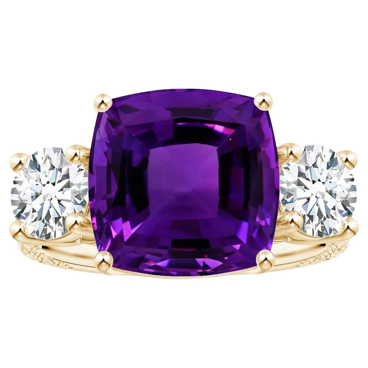 Graziela Amethyst 3 Sided Ring