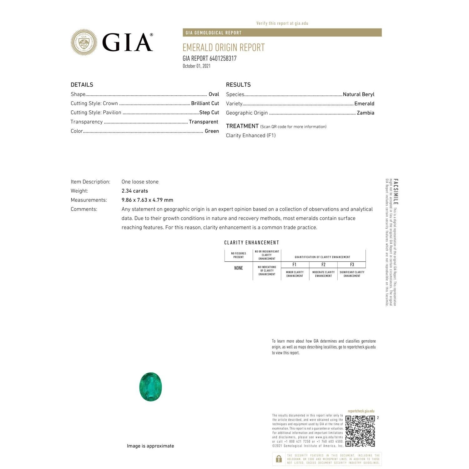 ANGARA Three Stone GIA Certified Emerald Shank Ring in Platinum with Diamonds 3