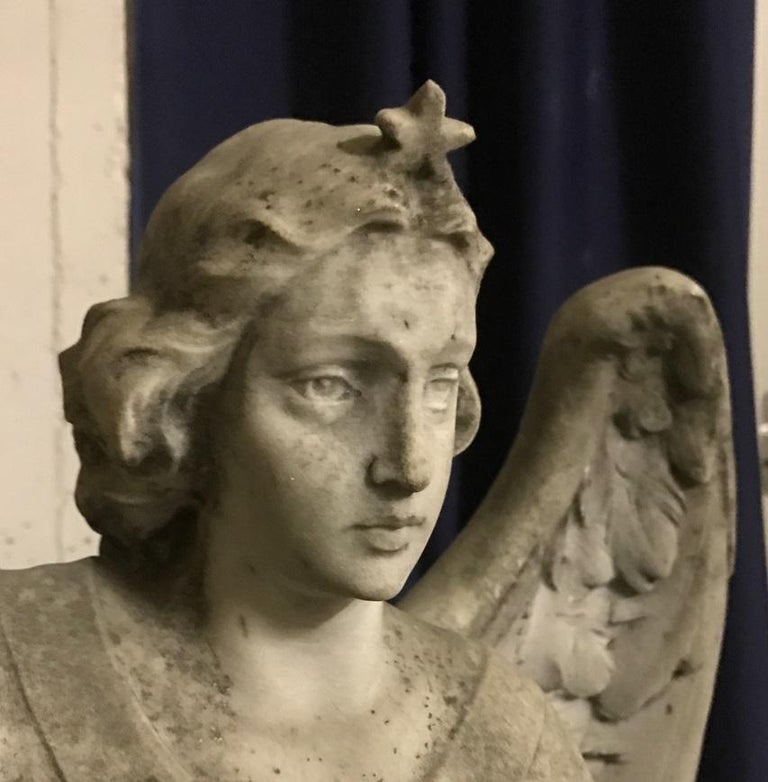 Angel, 19th Century Sculpture Marble For Sale at 1stDibs