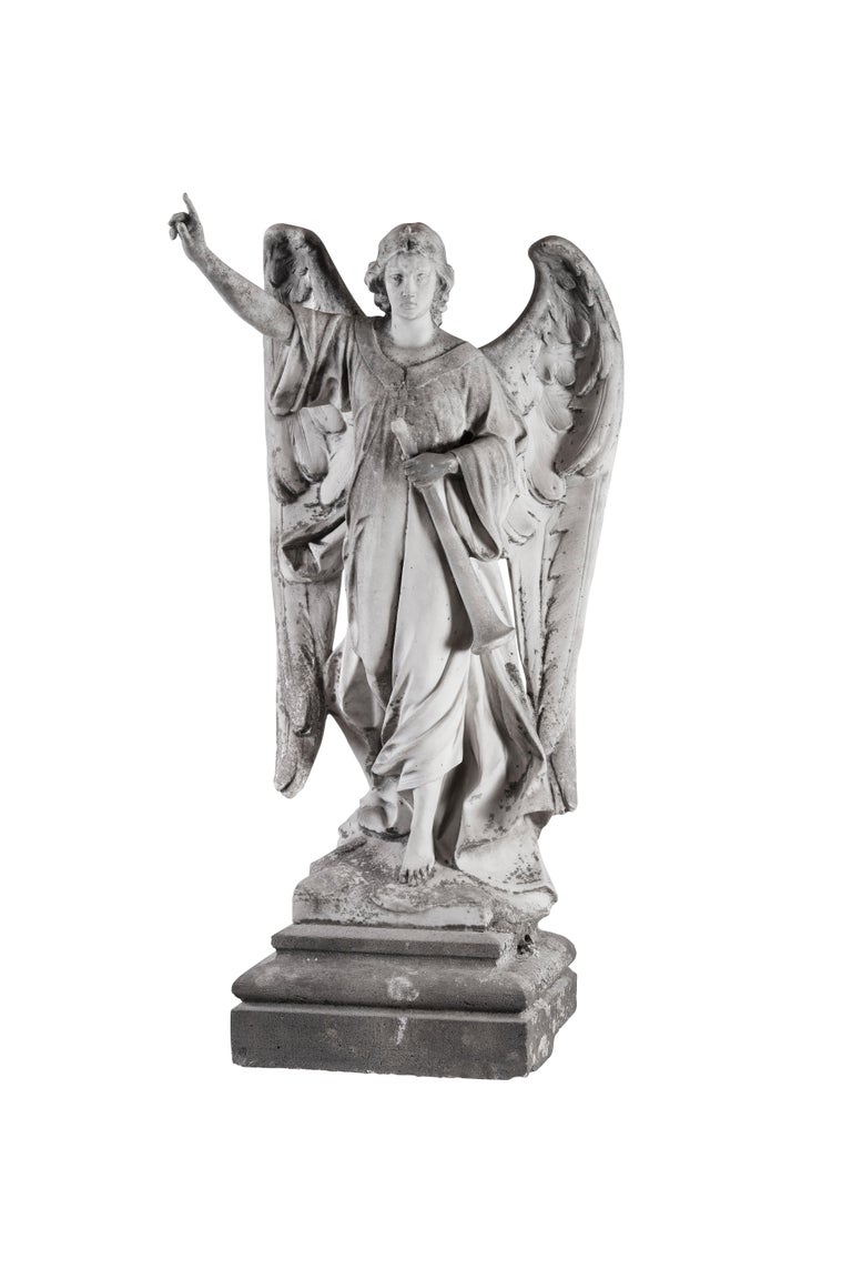 Angel, 19th Century Sculpture Marble For Sale at 1stDibs