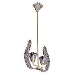 "Angel", 2 Light Chandelier or Pendant Lamp by Barovier & Toso, 1940s