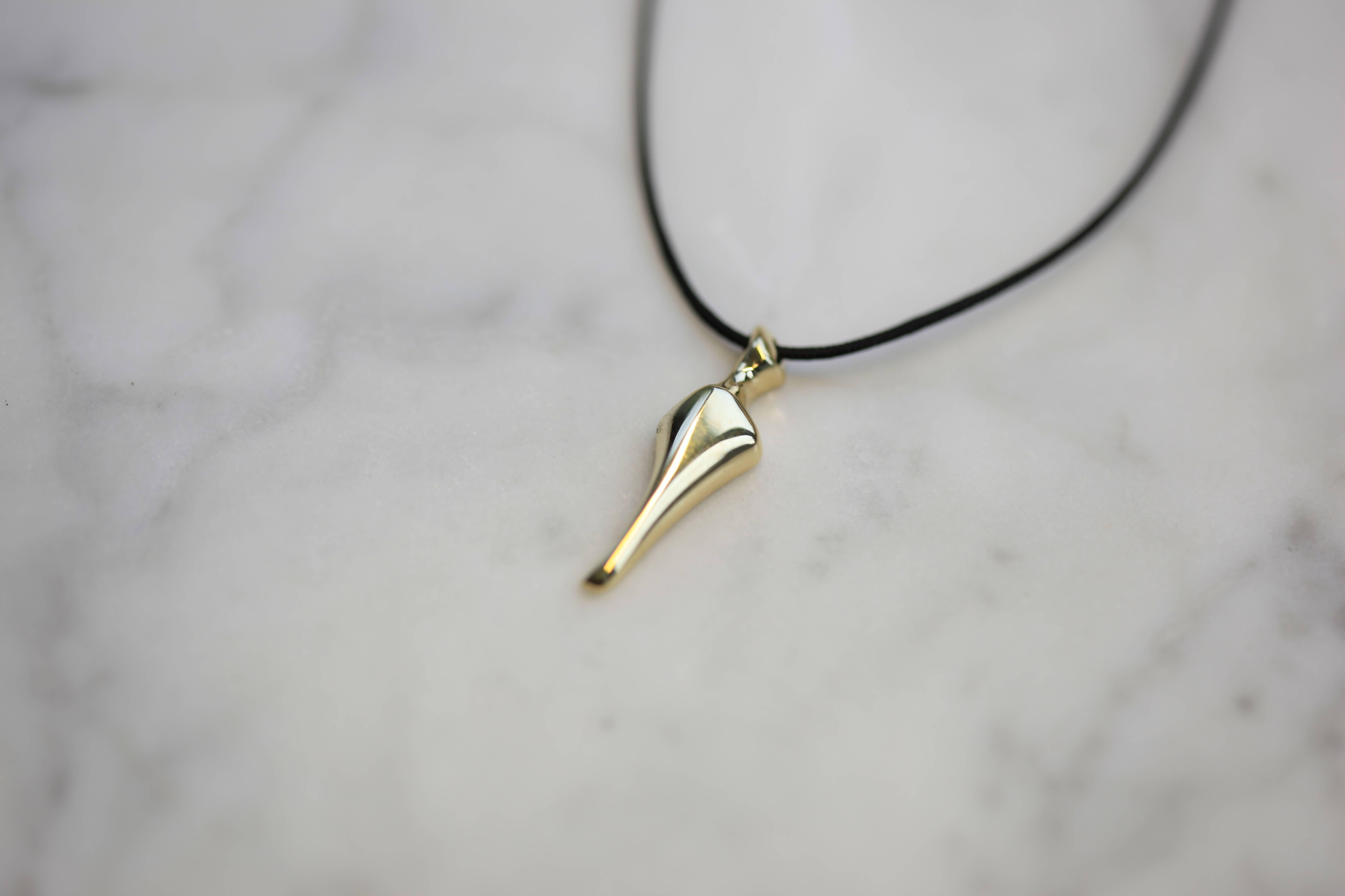 Modern Angel #2 Unique Gold Necklace from Jewelry Designer Costas Domnidis