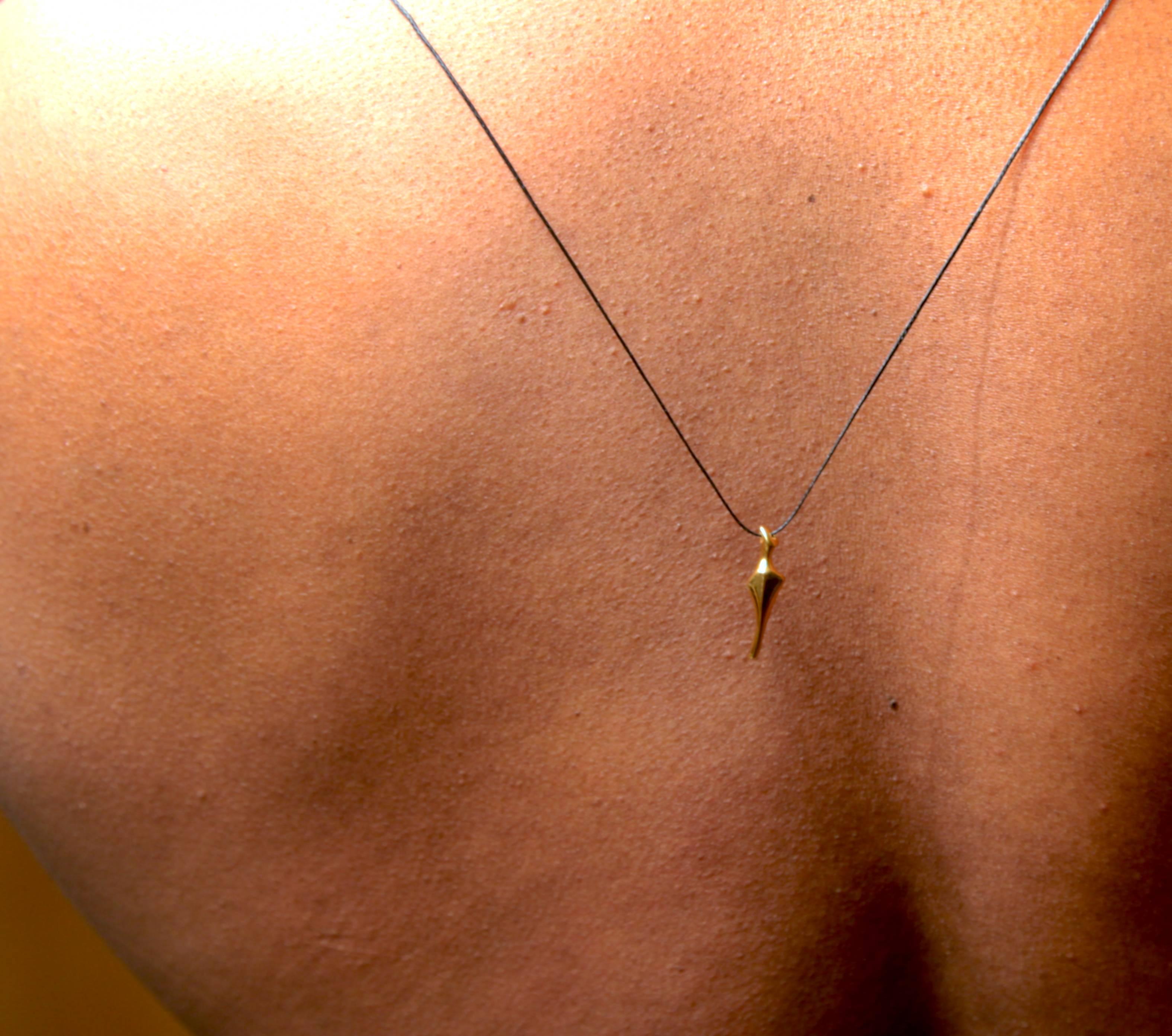 Greek Angel #2 Unique Gold Necklace from Jewelry Designer Costas Domnidis