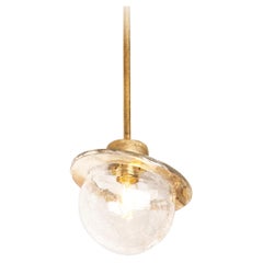 Angel 22 Contemporary Lamp Crystal Bowl Craquele, colored Silvered Glass Ring