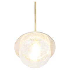 Angel 30 Contemporary Lamp Crystal Bowl Craquele, colored Silvered Glass Ring