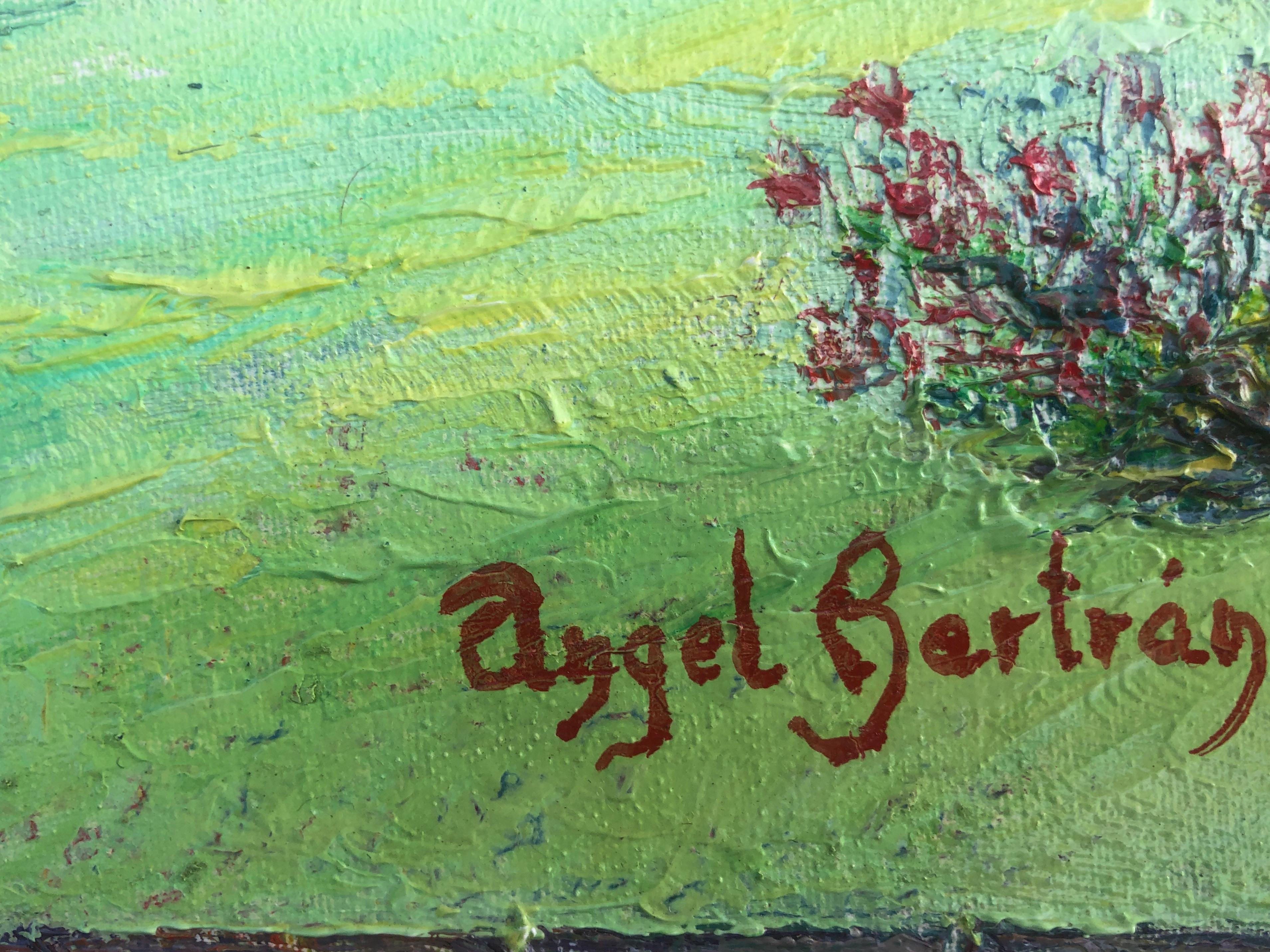 Costa española óleo sobre lienzo pintura paisaje paisaje marino España - Painting de Angel Bertran Montserrat