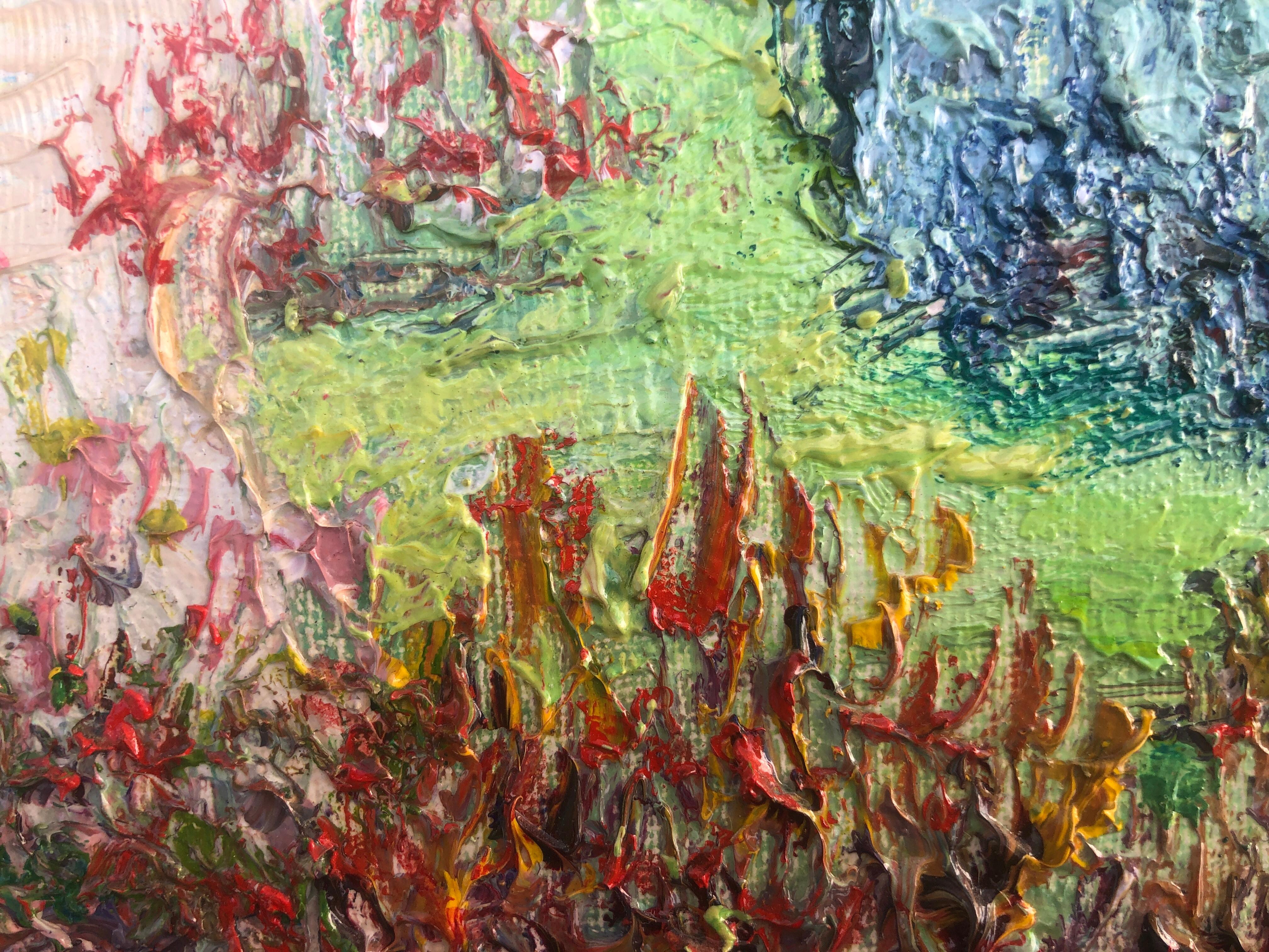 Costa española óleo sobre lienzo pintura paisaje paisaje marino España - Painting Posimpresionista de Angel Bertran Montserrat