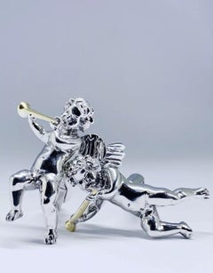 Angel bespoke cufflinks fine sterling silver