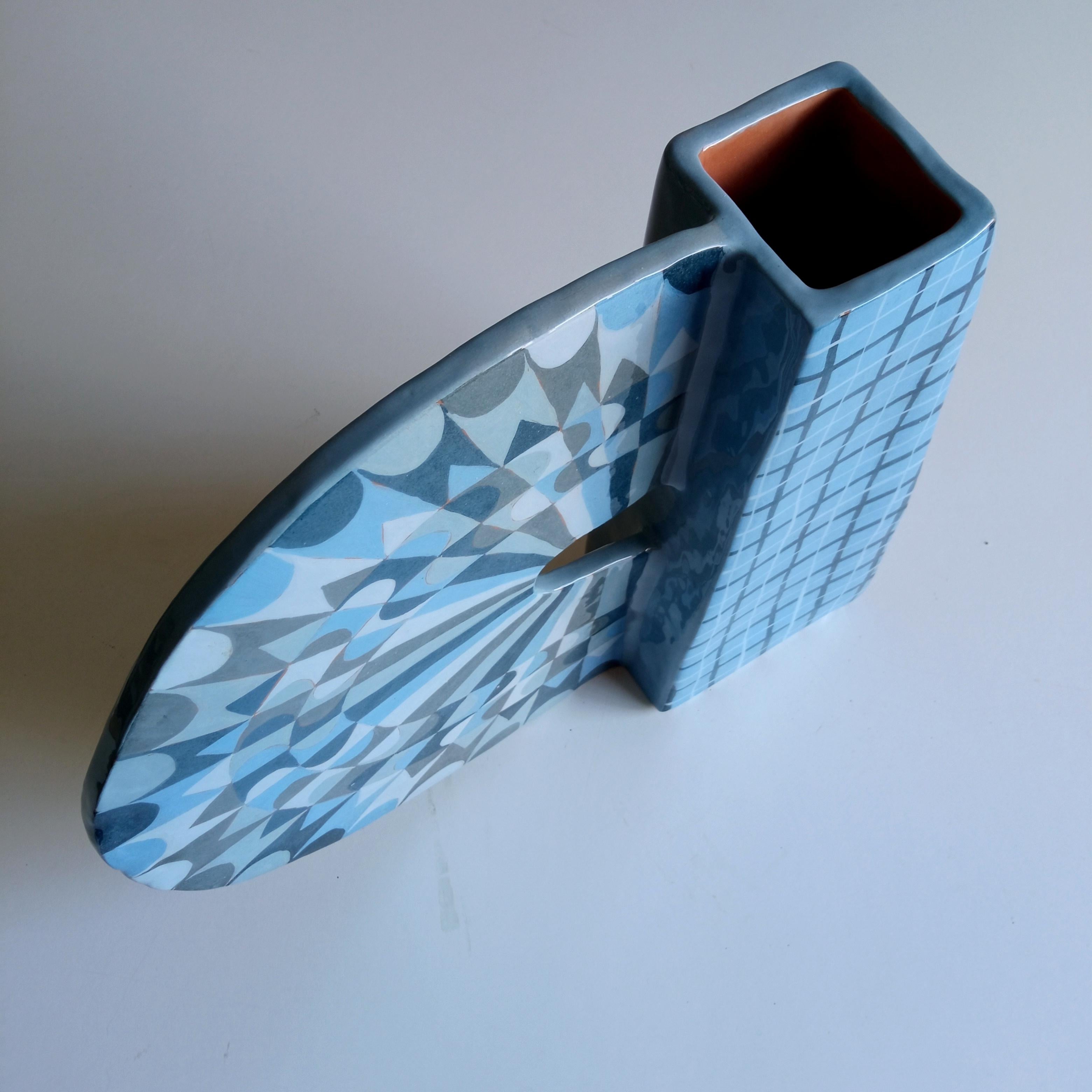 Moderne ANGEL BLU - Terre cuite - XXIe siècle - par Chiara Berta Artiste en vente
