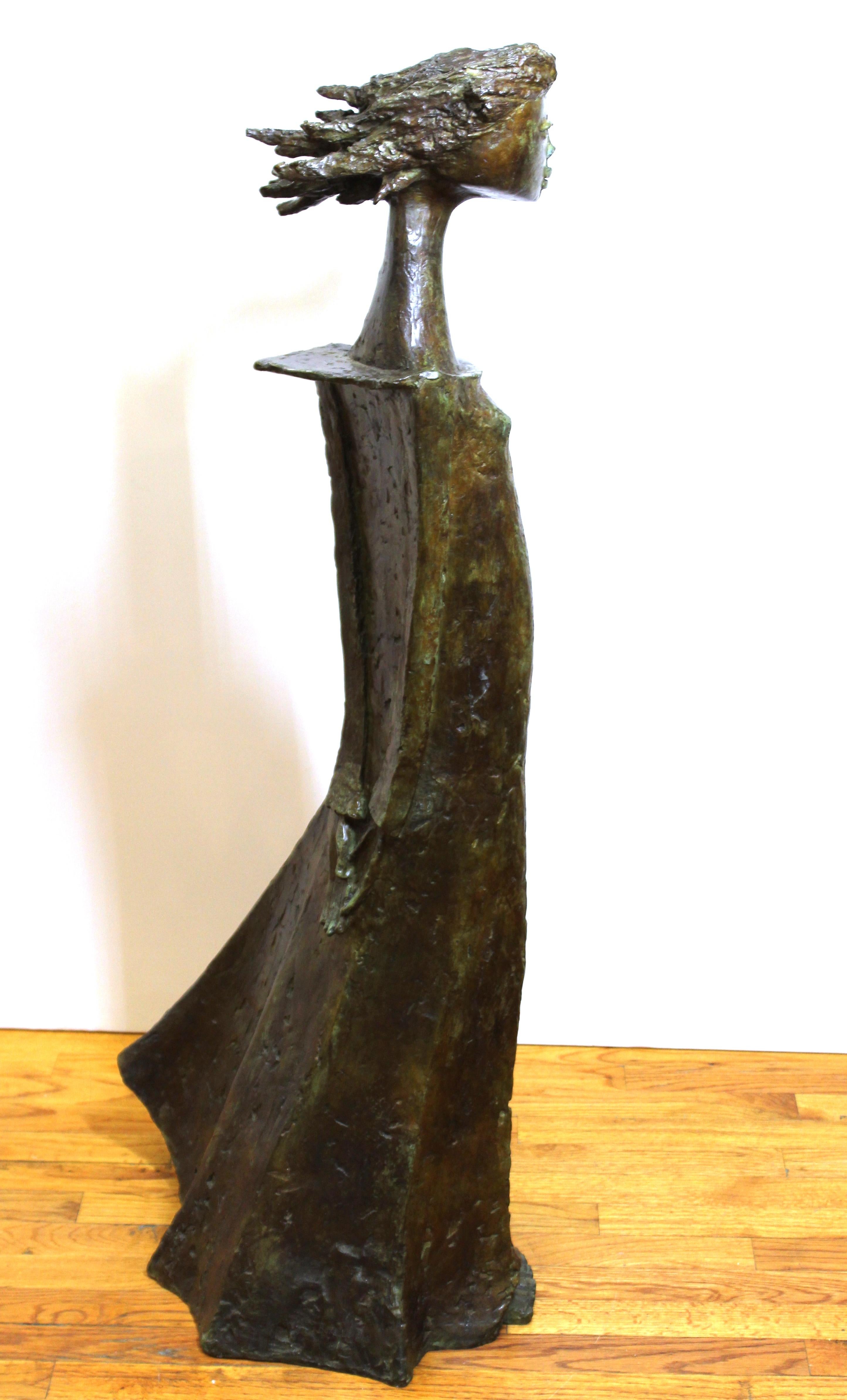 Angel Botello 'Coup de Vent II' Modern Signed Bronze Sculpture 4