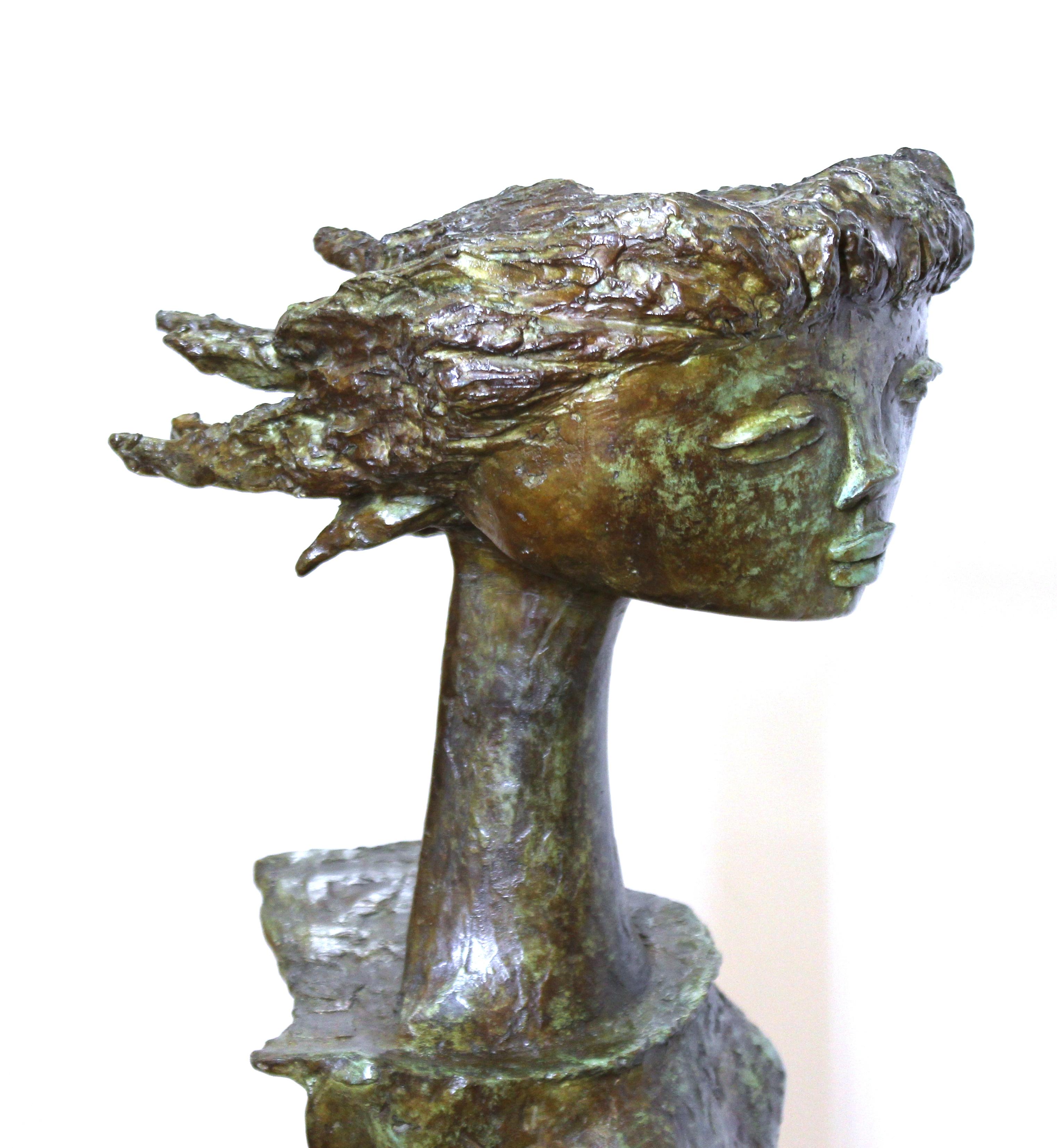 Angel Botello 'Coup de Vent II' Modern Signed Bronze Sculpture 5