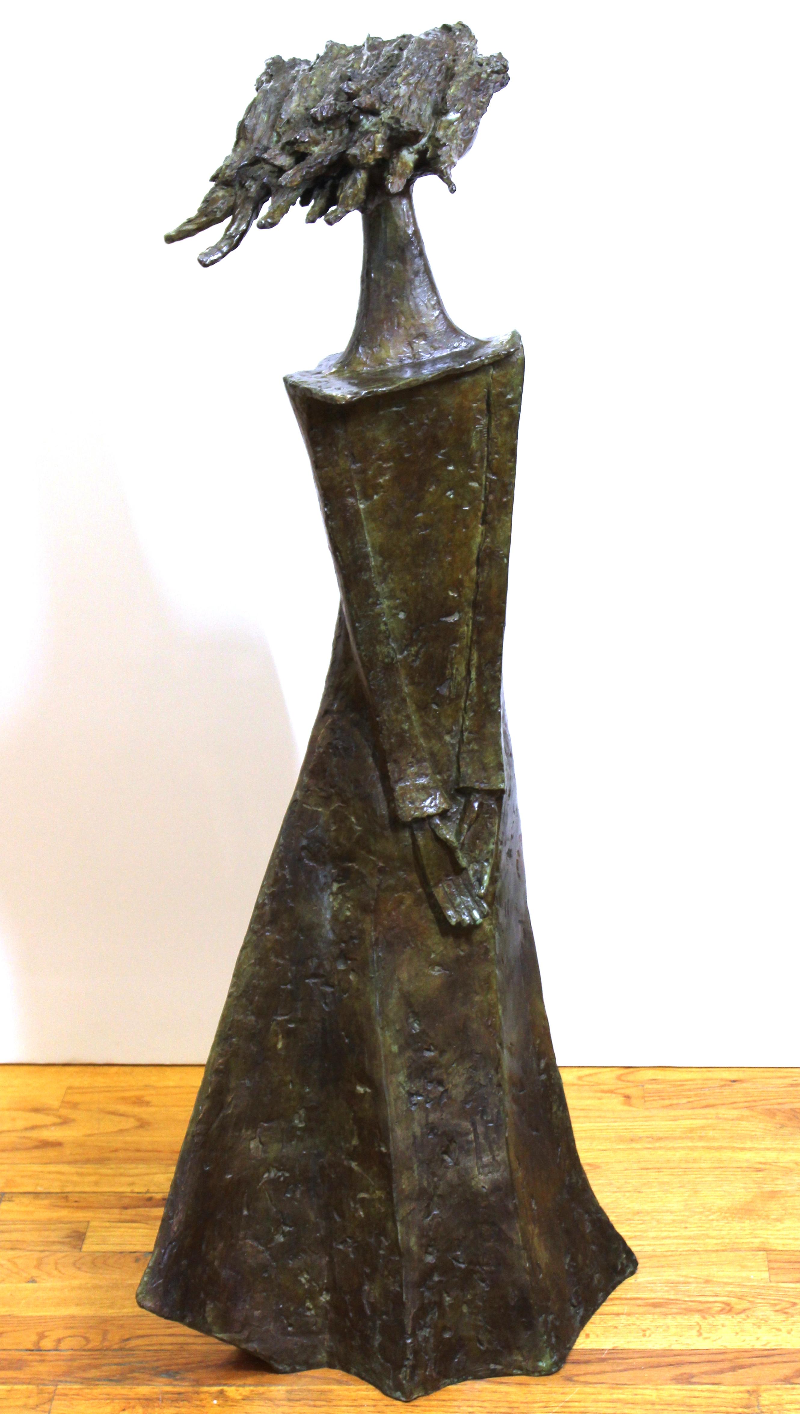 Angel Botello 'Coup de Vent II' Modern Signed Bronze Sculpture 1